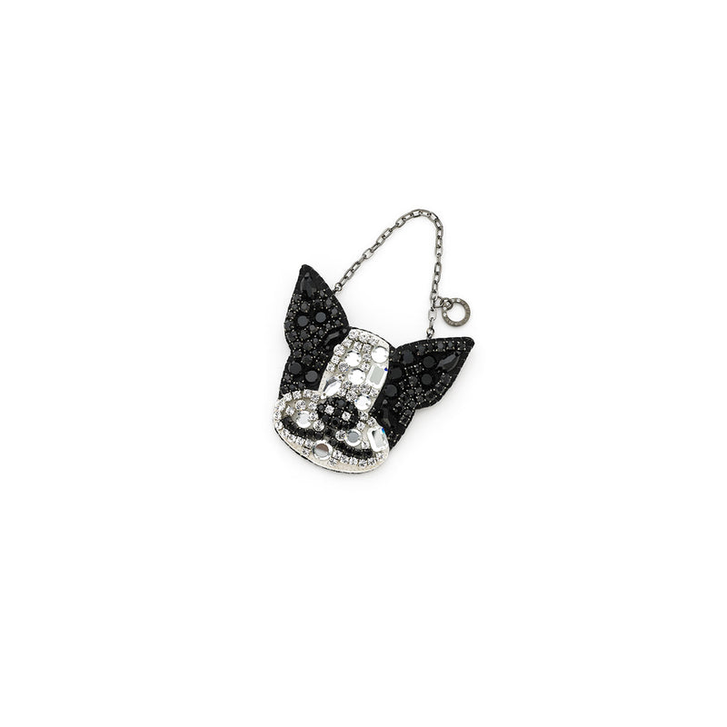 LUMINOSA PA13SC5150 Bag Charm black-white frenchie WIREBAG